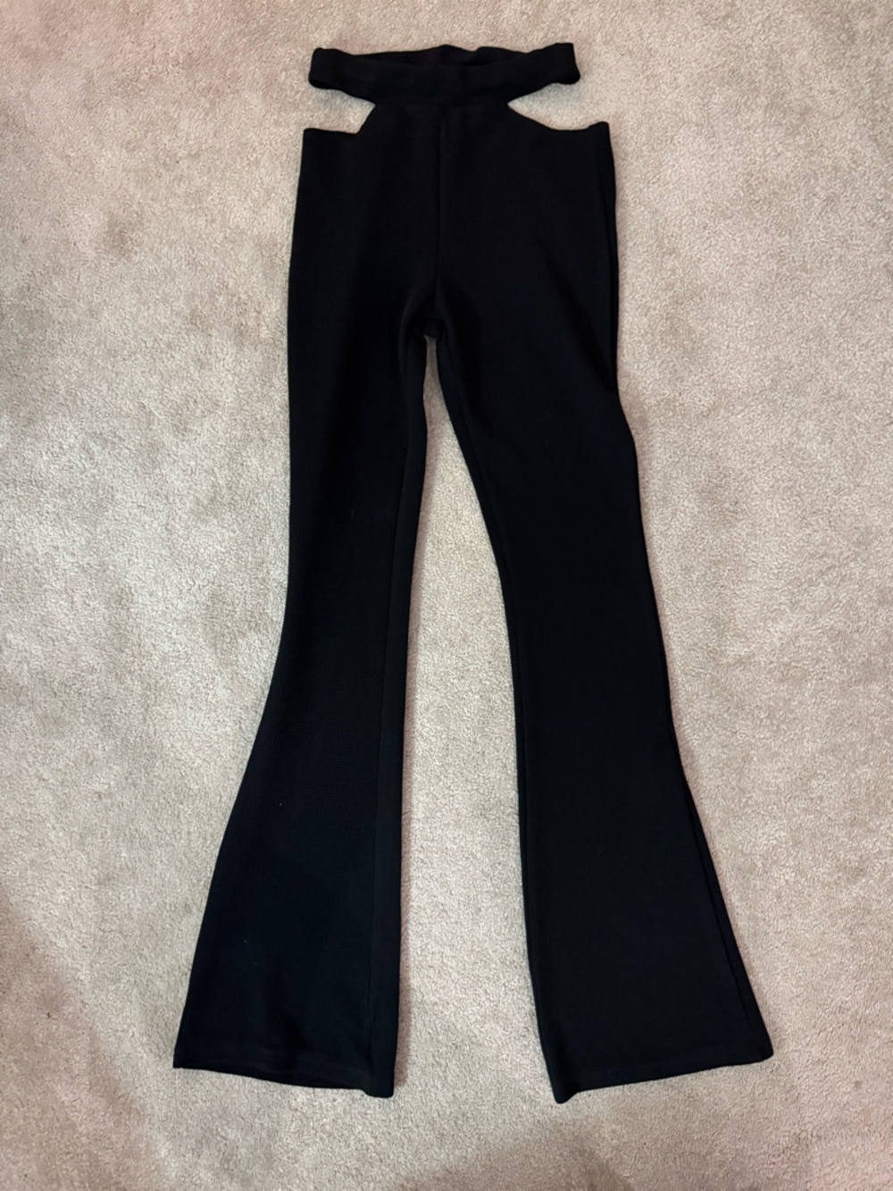 SHEIN Black Ribbed Pants - Picture 3 of 5